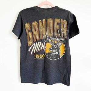 Gander Mtn Dark Gray Buck Head Crew Neck Tee Shirt sz Small